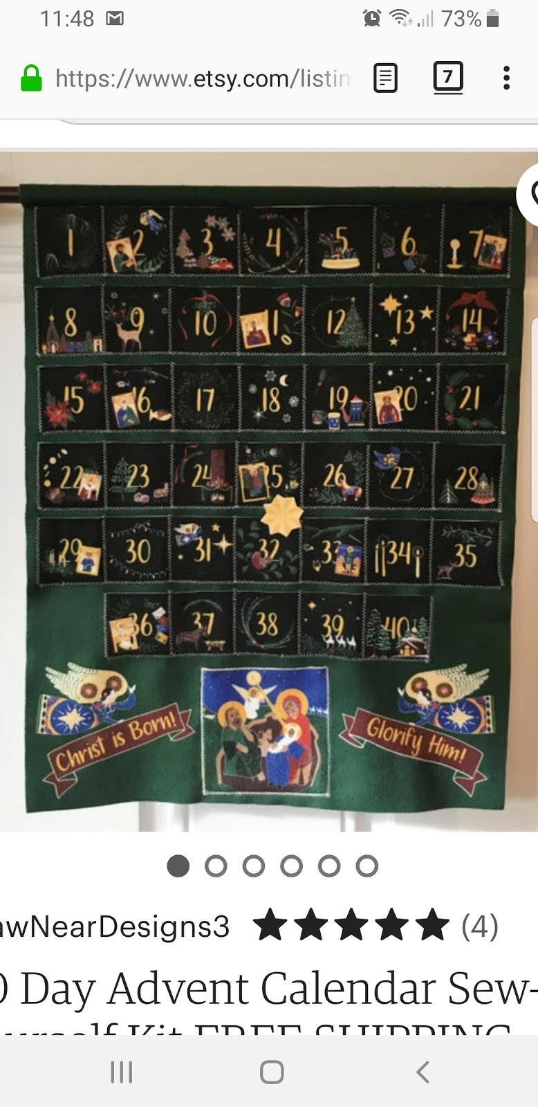 Orthodox Christian Education SewIt 40 day Advent Orthodox Calendar
