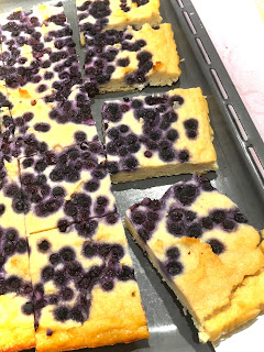 Heidelbeer Buttermilchkuchen ohne Mehl und ohne Zucker