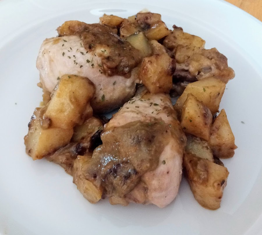 receta de pollo al Albariño