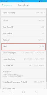 2 Cara Melihat Sisa Memori dan RAM Di HP Oppo