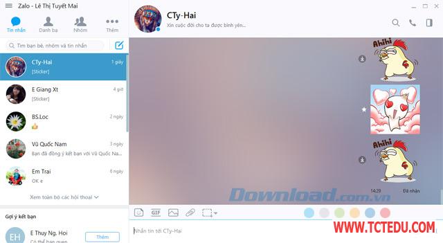 Phần mềm Zalo - Nhắn tin, gọi điện, gọi video miễn phí từ PC