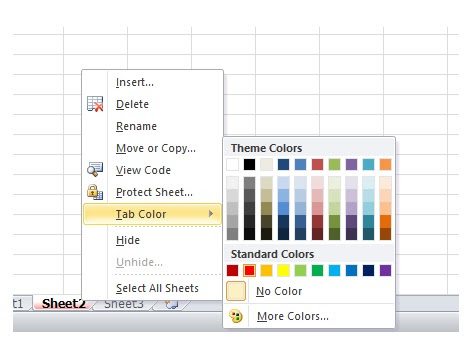 cara memberi warna pada sheet excel