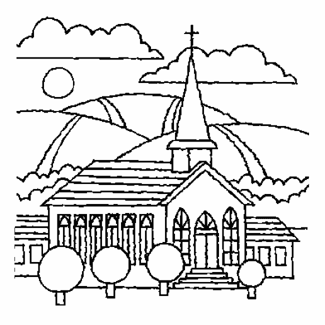 Biserica Desen De Colorat