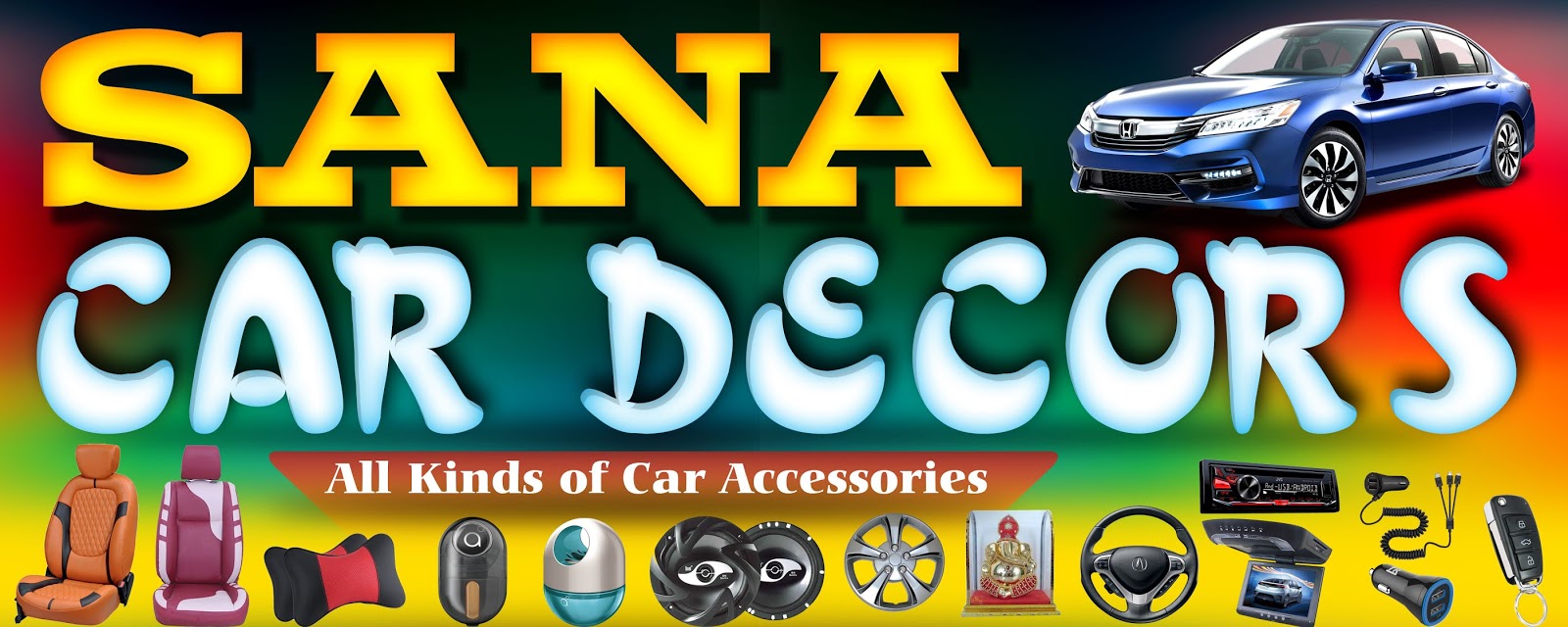 sana car decors glow sign board psd template free downloads naveengfx