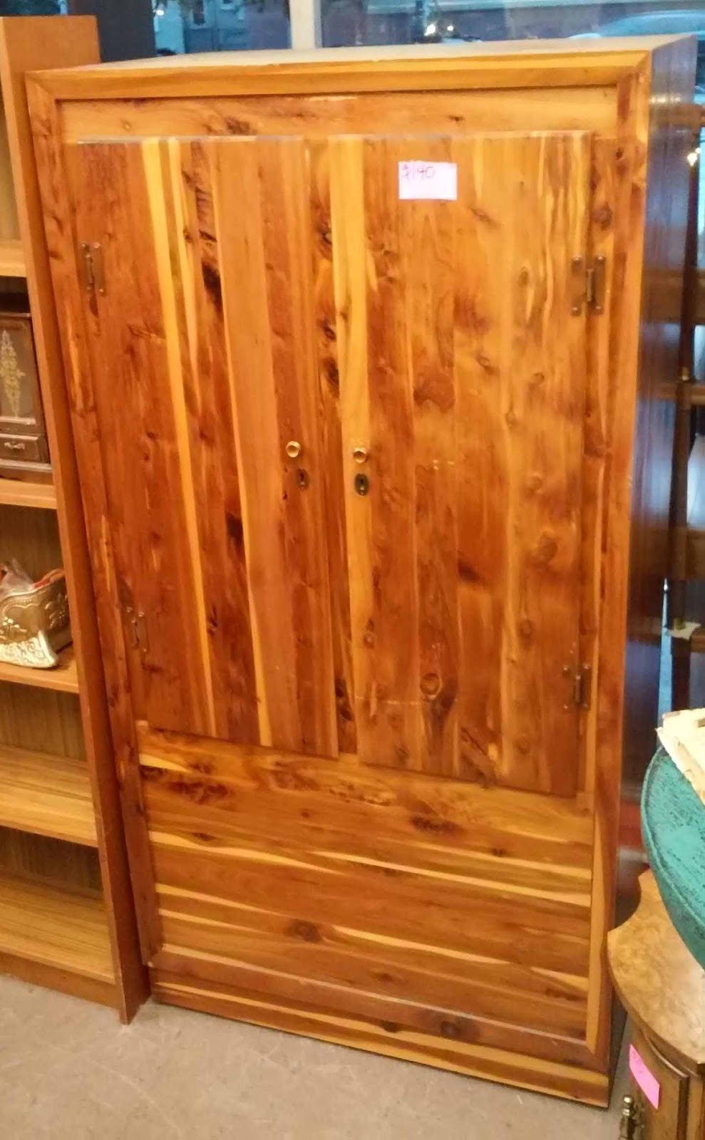 UHURU FURNITURE & COLLECTIBLES SOLD **REDUCED** Solid Cedar Armoire 70
