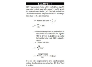 Calculation of CPC Conductor Size