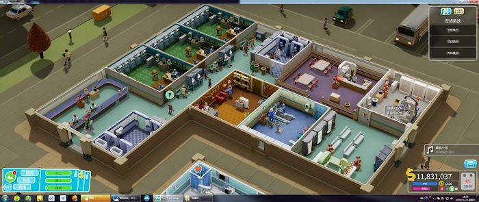 雙點醫院 (Two Point Hospital) 佈局規劃概念與實例參考