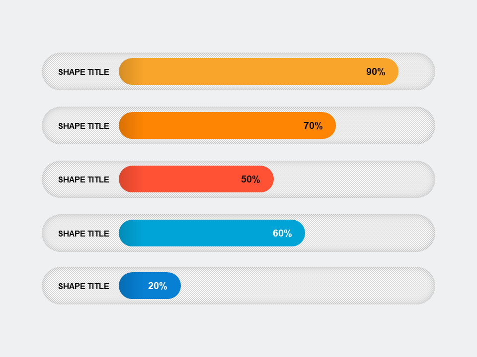 Round Bar Horizontal Graph PowerPoint Templates - PowerPoint Free