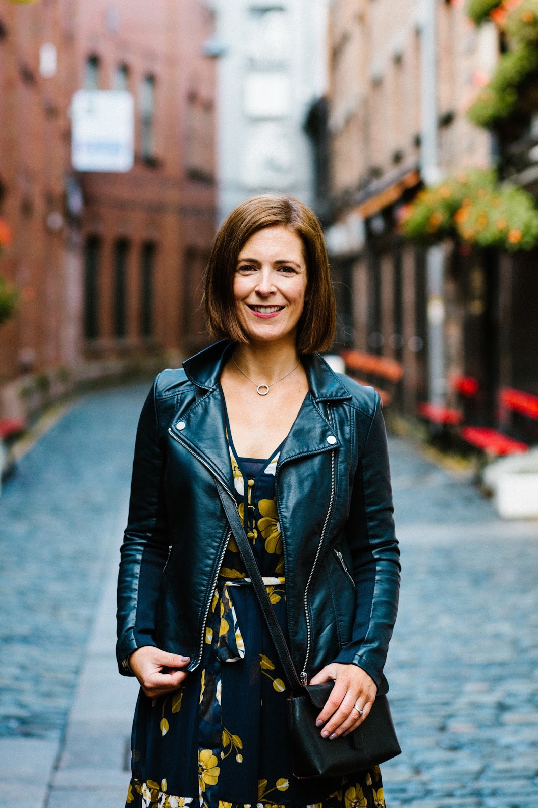 navy biker style jacket