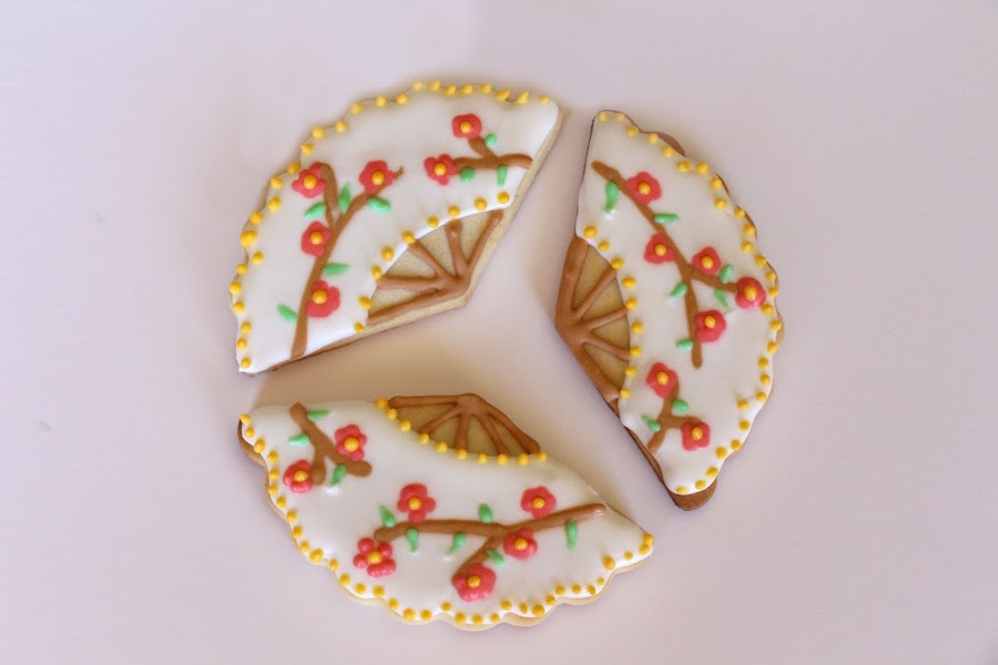 galletas abanico flor cerezo