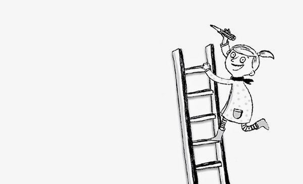 Frau Schulz malt Der Herbst steht auf der Leiter und malt