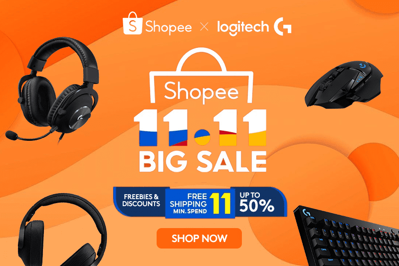 Check out Shopee 11.11-12.12 Big Christmas Sale for Awesome Logitech Gifts for Gamers!