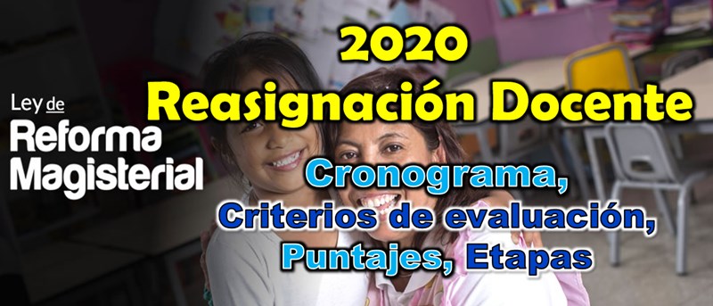 Cronograma, criterios de evaluación, puntajes, etapas | Reasignación Docente 2020