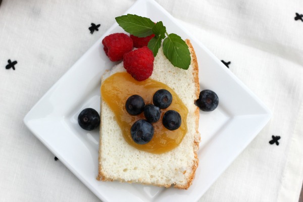 Mini Angel Food Cake in a Loaf Pan - Dessert for Two