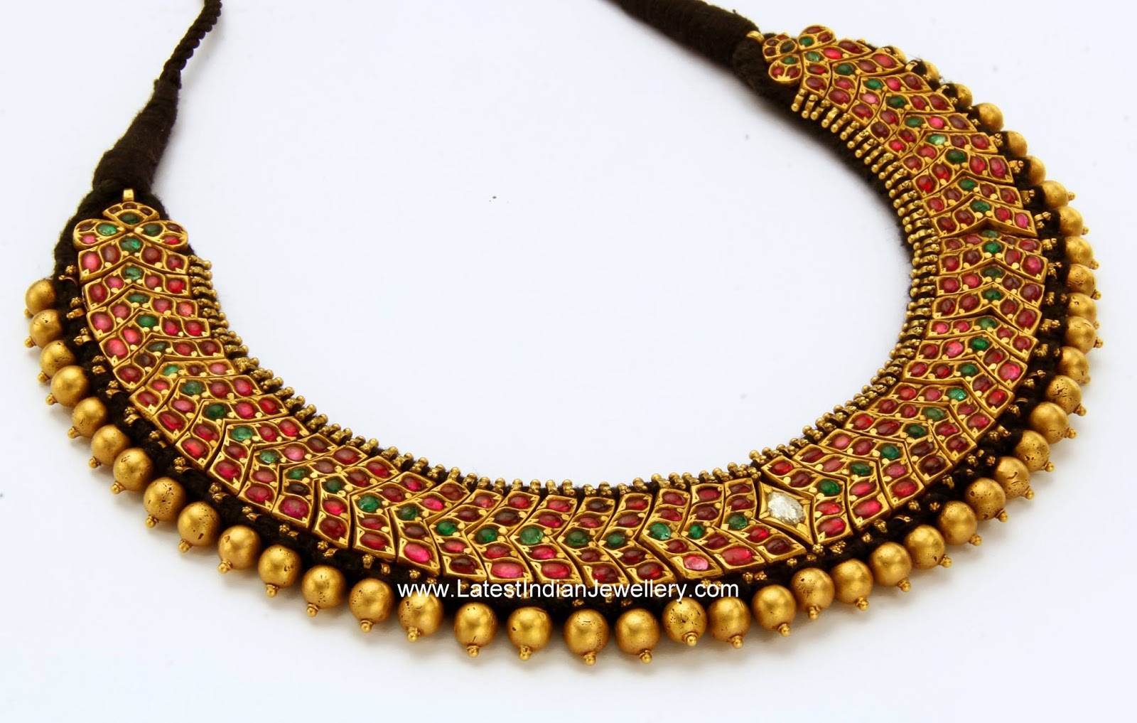 Mangatrai Antique Gold Hasli Necklace