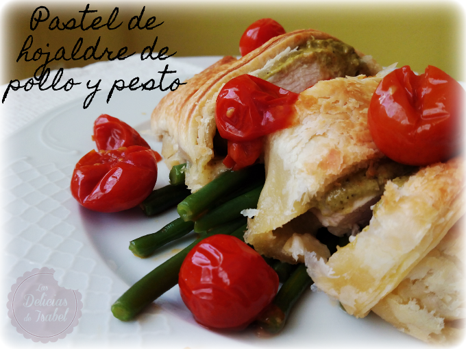 Pastel de hojaldre de pollo y pesto Las Delicias de Isabel