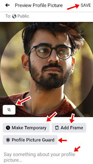 Edit your profile photo and click save