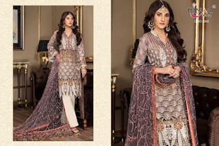 Rinaz Fashion Marayms Gold Georgette Pakistani Suits Collection In Wholesale Rate 