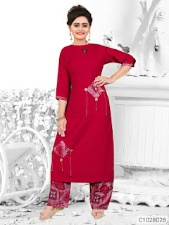 Trendy Rayon Patch Work Palazzo Sets