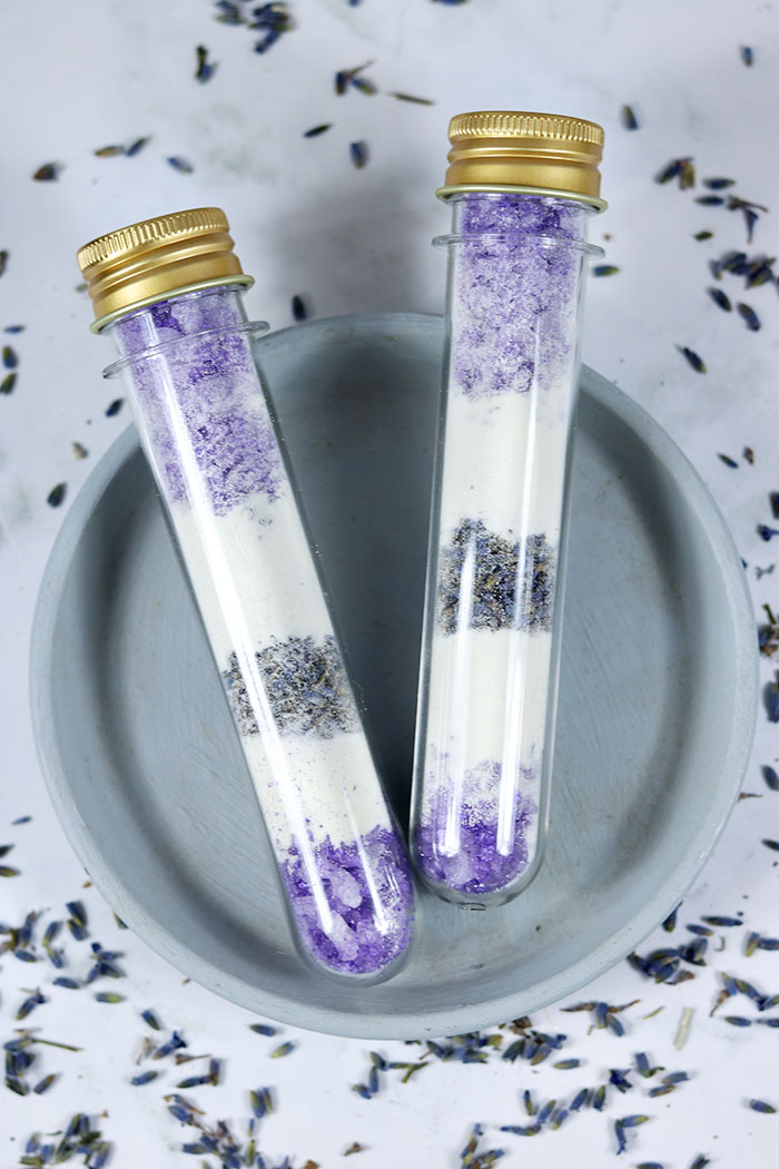 Lavender Milk Bath Recipe (Test Tube Bath Salts) Everything Pretty