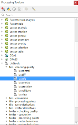 Lasinfo tool QGIS