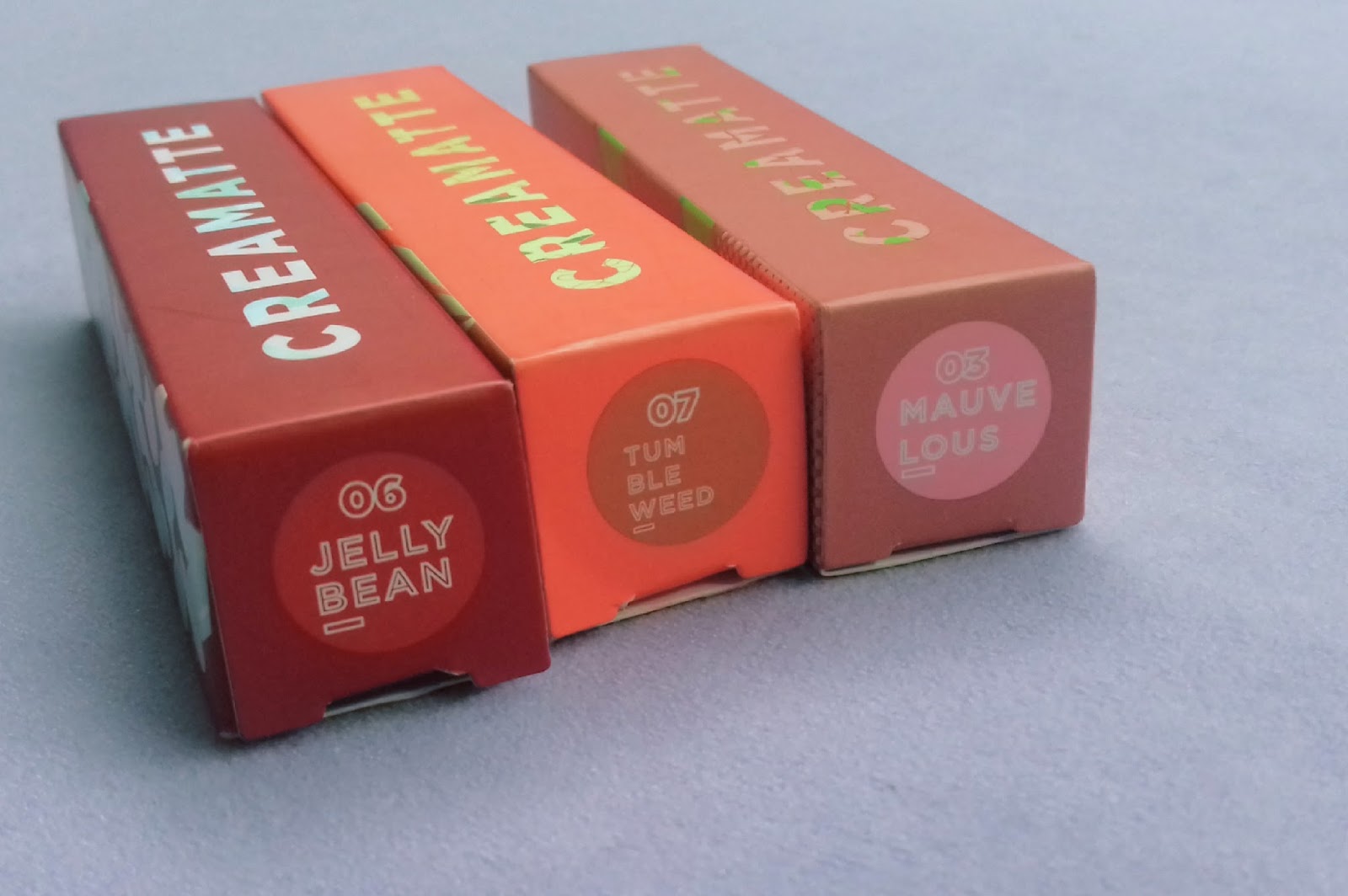 Review Emina Lip Cream Matte shade Mauvelous, Tumbleweed, Jellybean