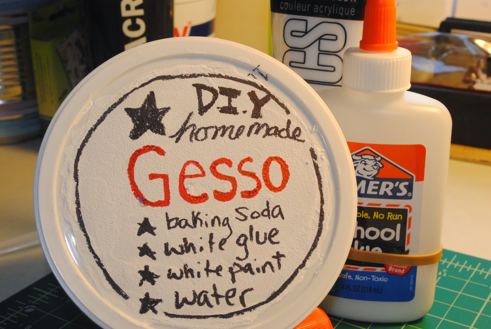 Miscellaneous Juxtapositions Gillian Tries DIY Gesso