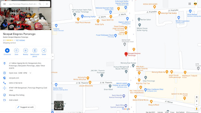 Cari Kantor SiCepat Terdekat di Google Maps