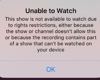 Unable To Watch Virgin TV App Warning