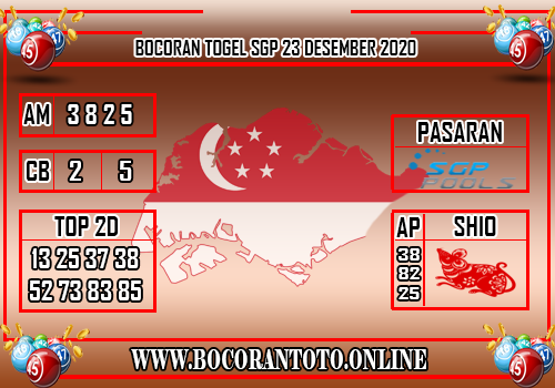 Bocoran Togel SGP 23 Desember 2020 Bocoran SGP 23 Desember 2020