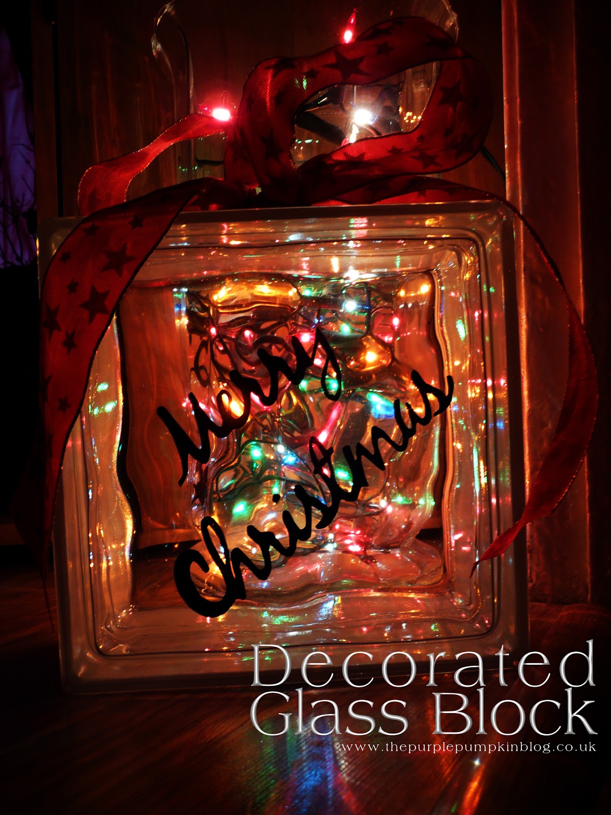 Christmas Glass Block