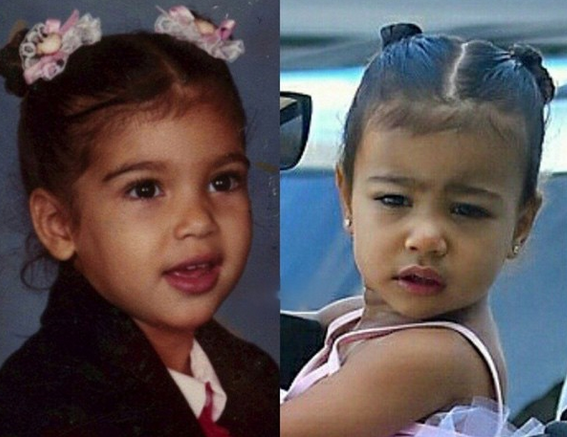 1 Photo of Kim Kardashian and North West at the same age