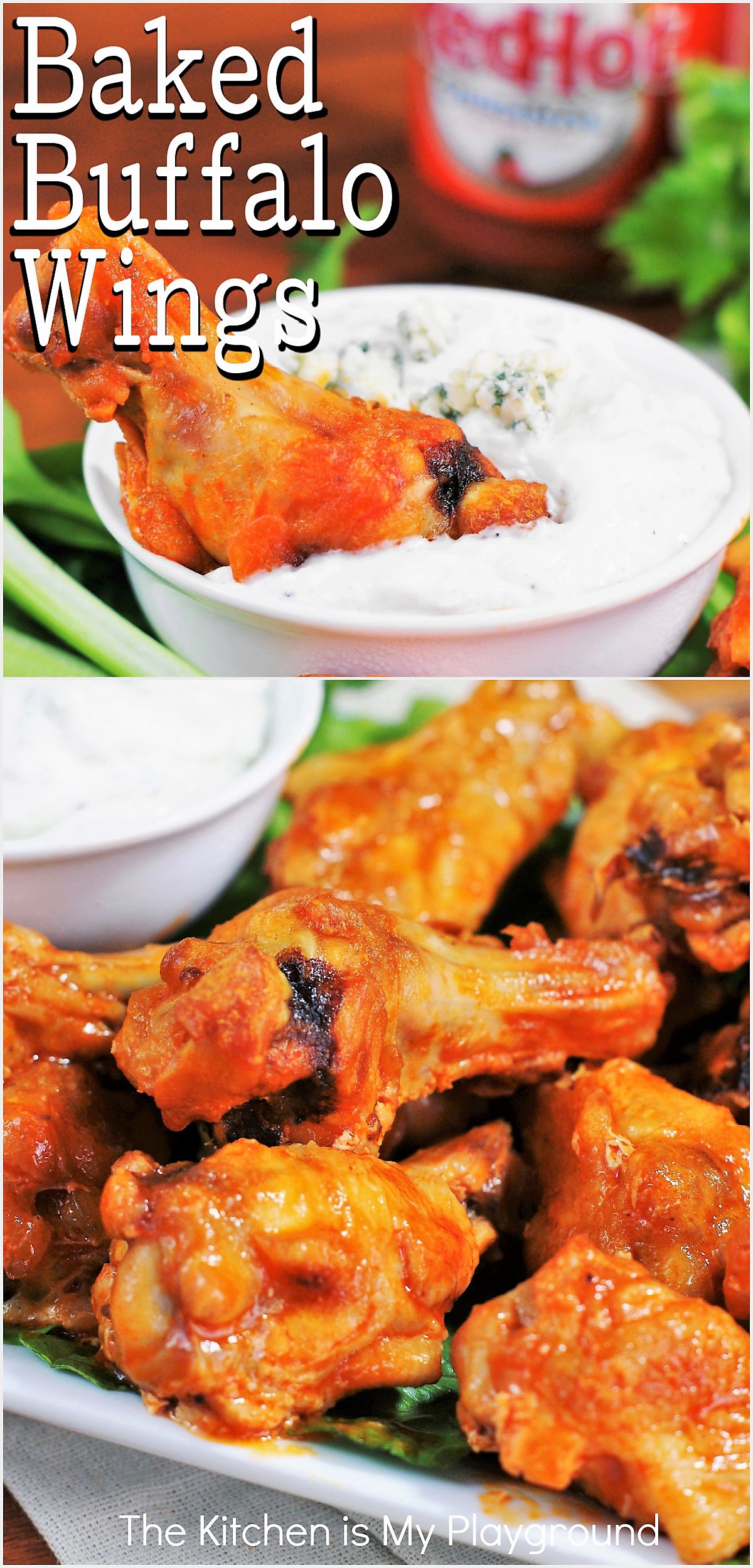 Baked Buffalo Wings | The Kitchen is My Playground