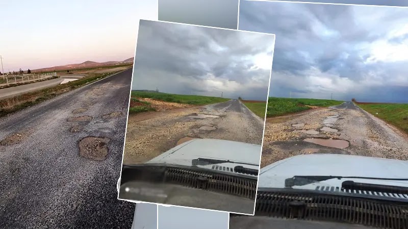 Yol değil, köstebek yuvası!