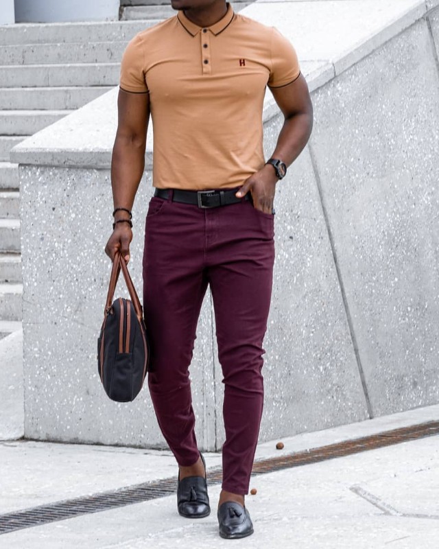 20+ Different dark red color men's outfit combinations and ideas ...