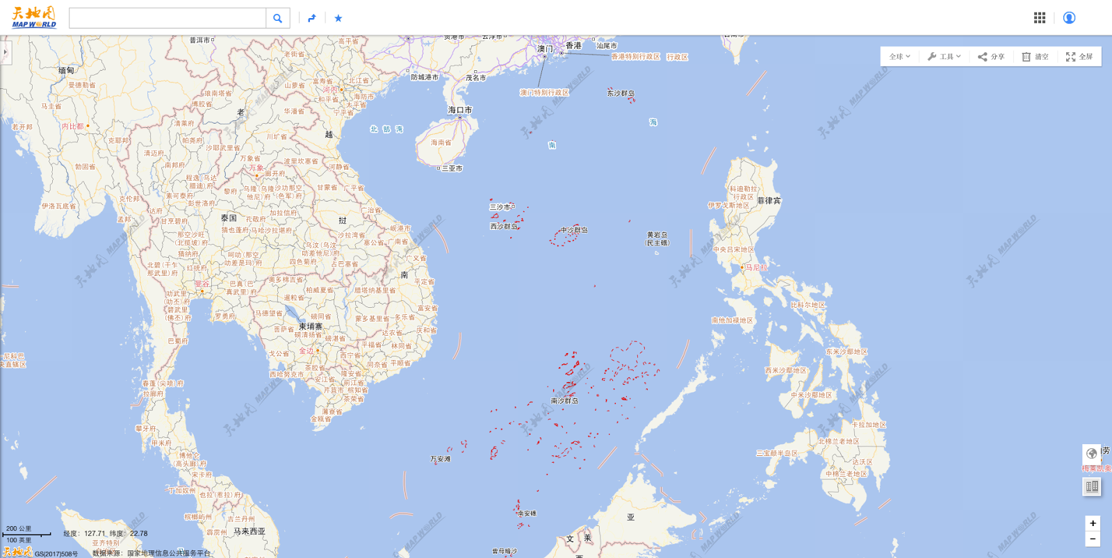 Geogarage Blog A Defiant Map Hunter Stakes Vietnam S Claims In The South China Sea