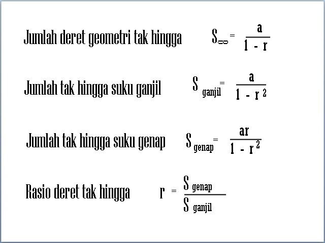Rumus Suku Tak Hingga Matematika Dasar