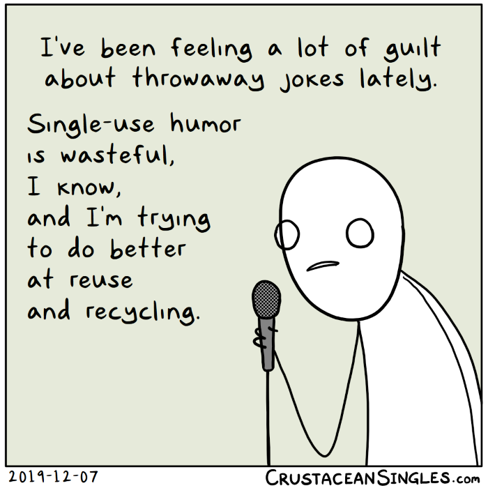 Crustacean Singles Throwaway jokes