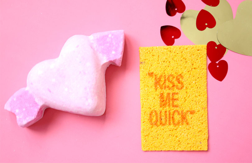 lush valentines day haul kiss me quick wash card cupid bath bomb