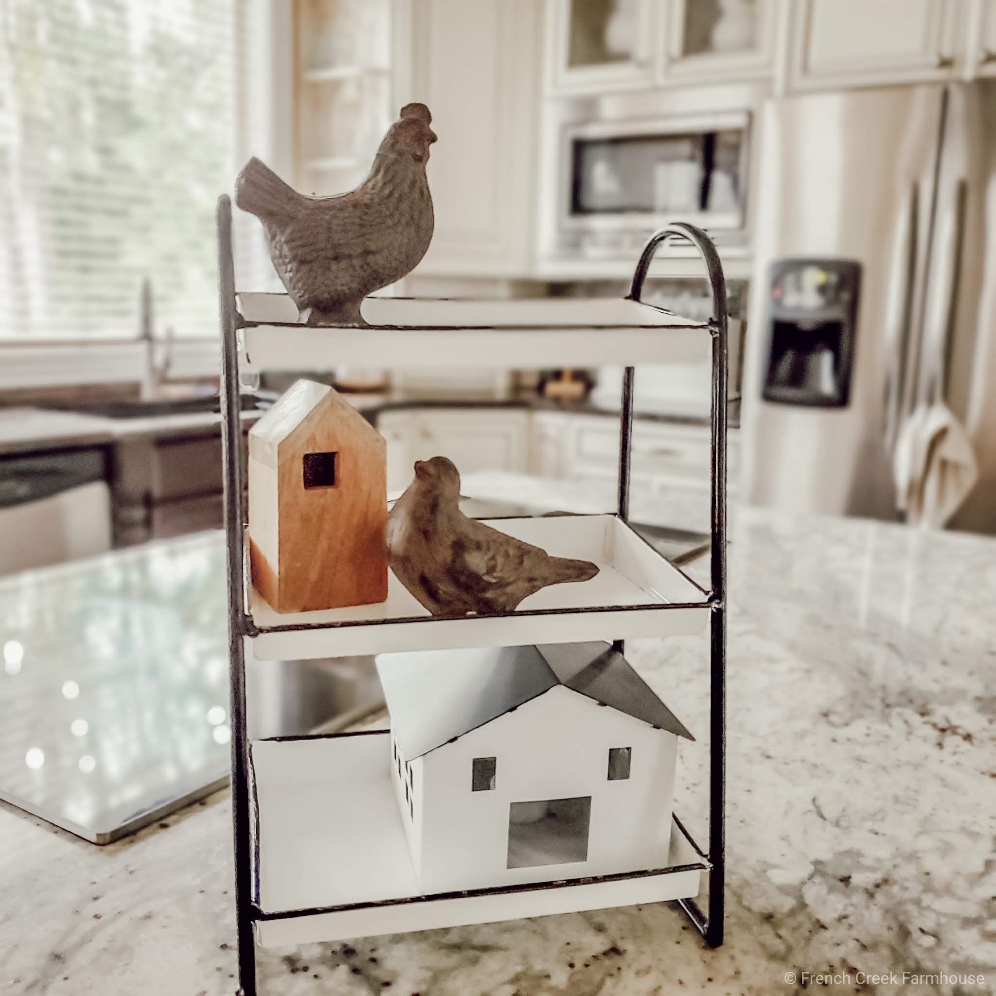 How to Style a Tiered Tray Step 2 - Begin with a theme in order to choose focal pieces for your tiered tray