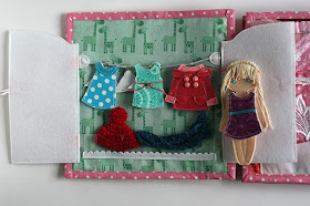 Dollhouse for Lizuca. Handmade fabric/felt dollhouse quiet book for girls. Felt doll dressing