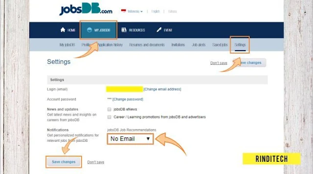 Cara Stop Menerima Email dari JobsDB