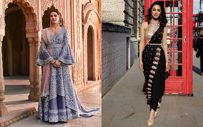 Belted Indo western engagement dress are going to be trending this 2020.