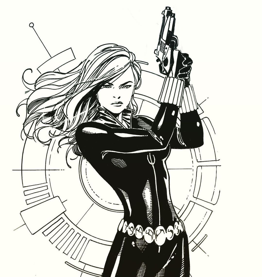 Fishermagical Thought: Widow Wednesday! Black Widow Art by Sean Chen