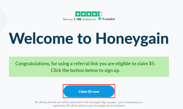Honeygain Claim 5$