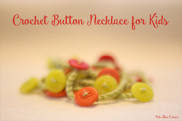 crochet button necklace for kids