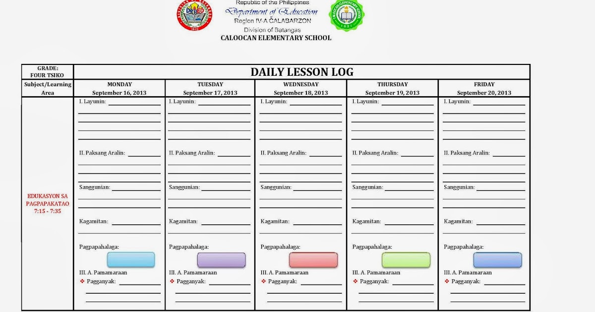 Lesson Plan For Grade 3 Filipino - lesson plan sample for grade 1