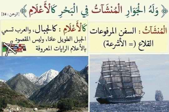 صور لفهم بعض آيات القرآن الكريم