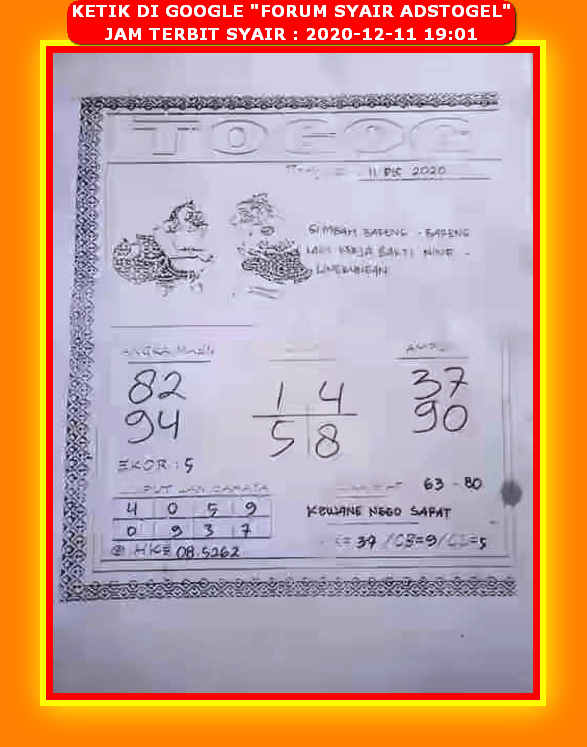1 New Message Kode Syair Hongkong 11 Desember 2020 Forum Syair Togel Hongkong Singapura Sydney