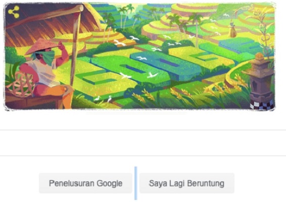 Google Doodle Tampilkan Subak atau Sistem Irigasi Bali, Ada Apa?